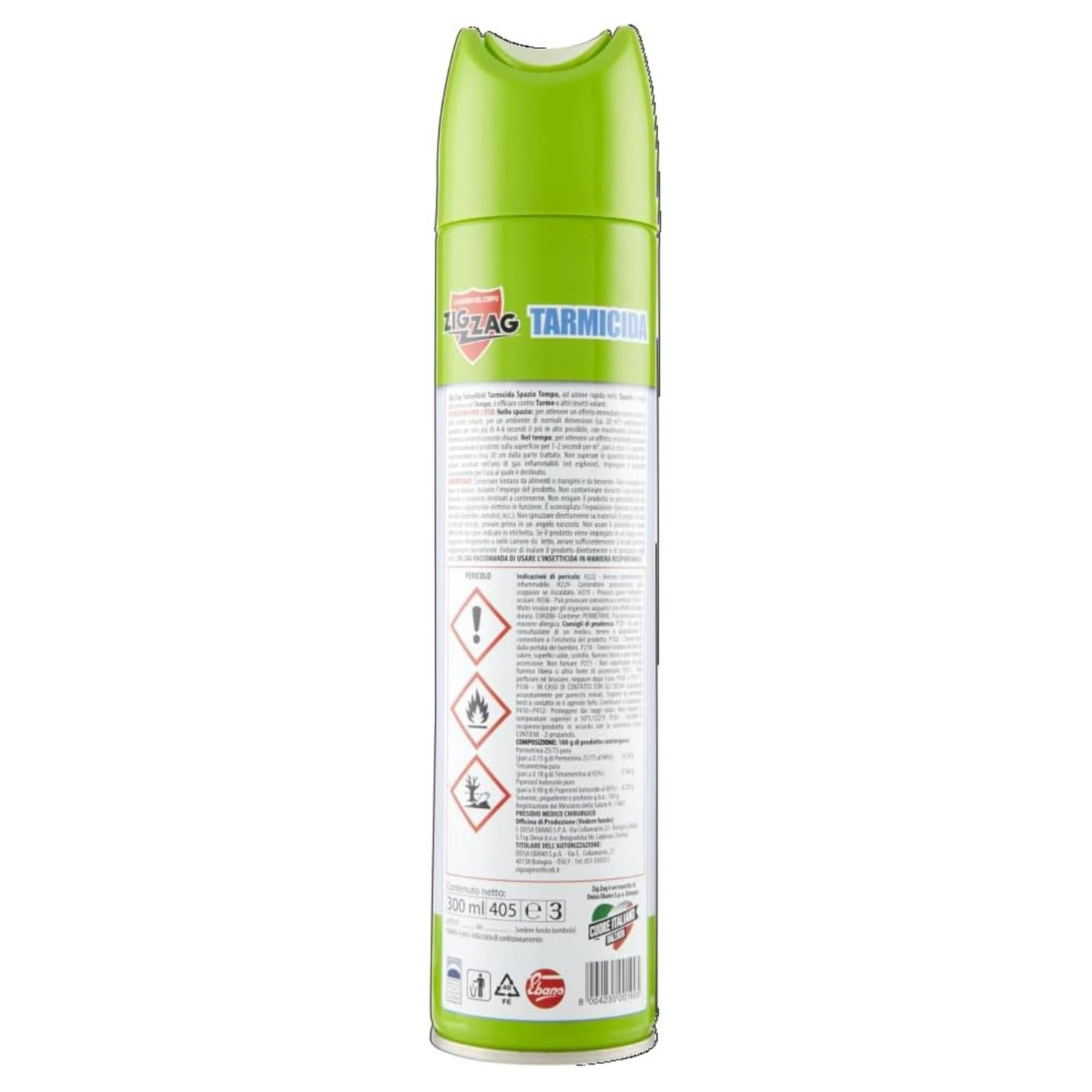 Zig Zag Antitarme Forte, Spray Tarme Vestiti, TARMACIDA, Efficacia immeditata, Salva Abiti, Non macchia, Presidio Medico Chirurgico, Bombola 300 ml