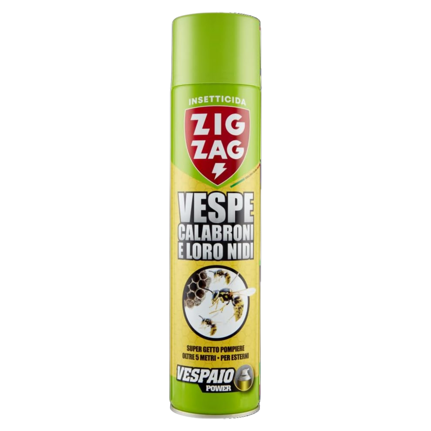 Zig Zag, Vespaio Power, Insetticida per Vespe e Calabroni, Spray ad azione immediata, Colpisce fino a 6 metri, 600 ml