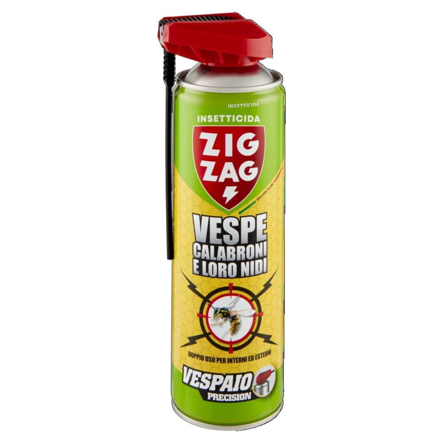 Zig Zag, Vespaio Precision, Insetticida Vespe spray ad azione immediata, con valvola a doppia erogazione, formato 400 ml