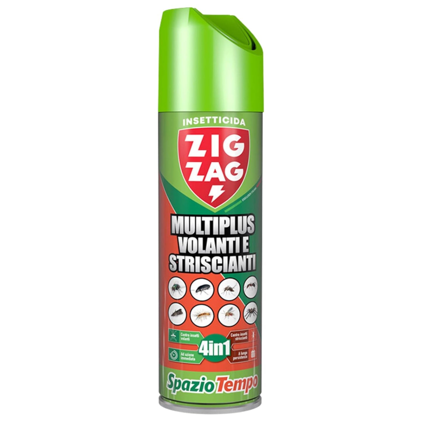 Zig Zag Insetticida Multinsetto Spray, SPAZIO TEMPO, per insetti striscianti e volanti, agisce istantaneamente, formato 500 ml