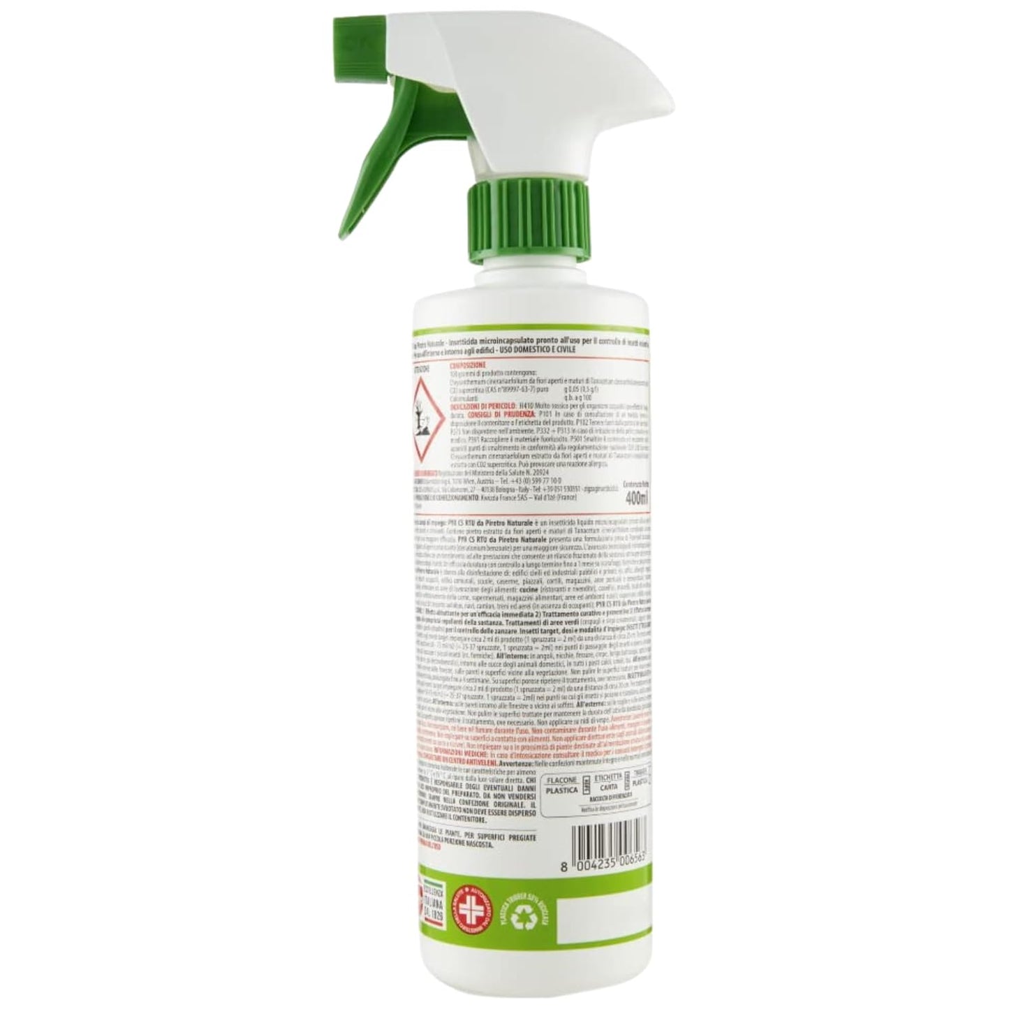 Zig Zag Insetticida Spray, Piretro Plus Multinsetto Microincapsulato, Contro Formiche, Scarafaggi, Blattelle, Cimice Verde, Cimice Asiatica, Zanzara Comune e Tigre, Ragni, Tarme 400 ml