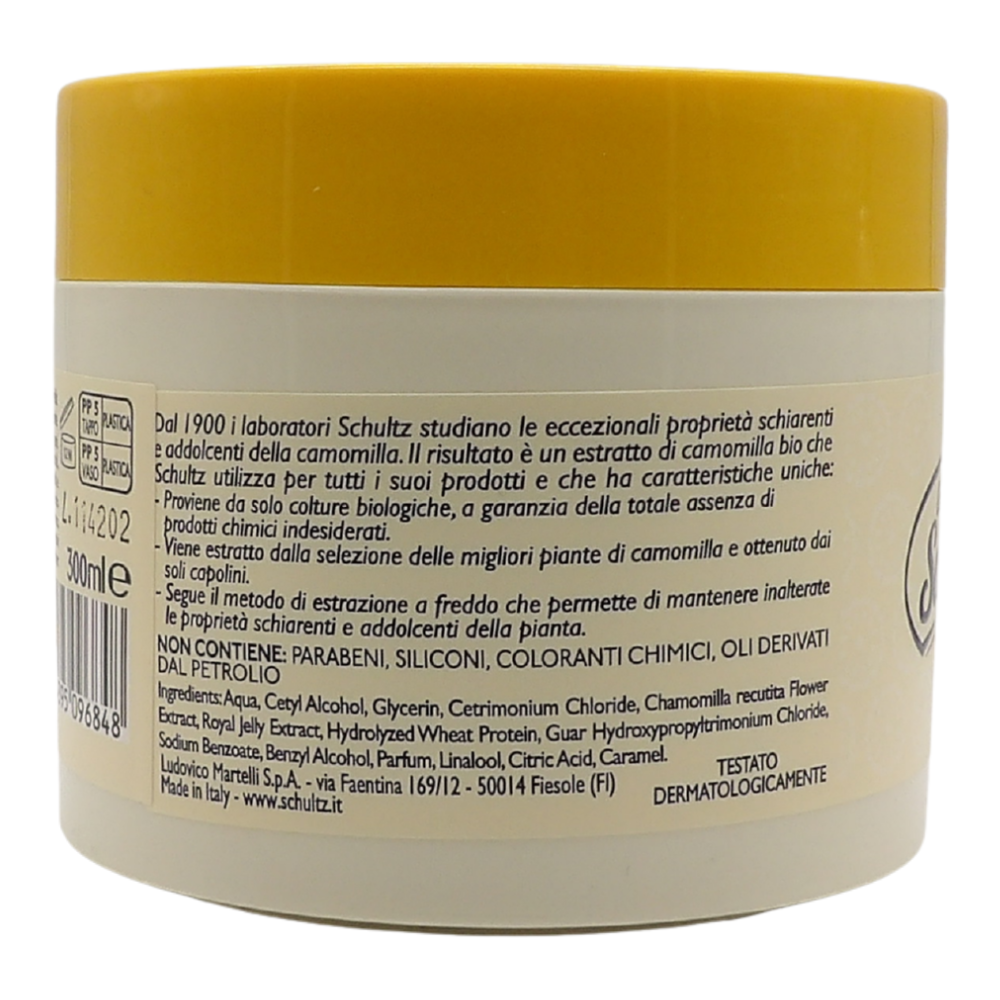 SCHULTZ Camomilla, Maschera Ristrutturante con Camomilla, Pappa Reale e Germe di Grano - 300 ml