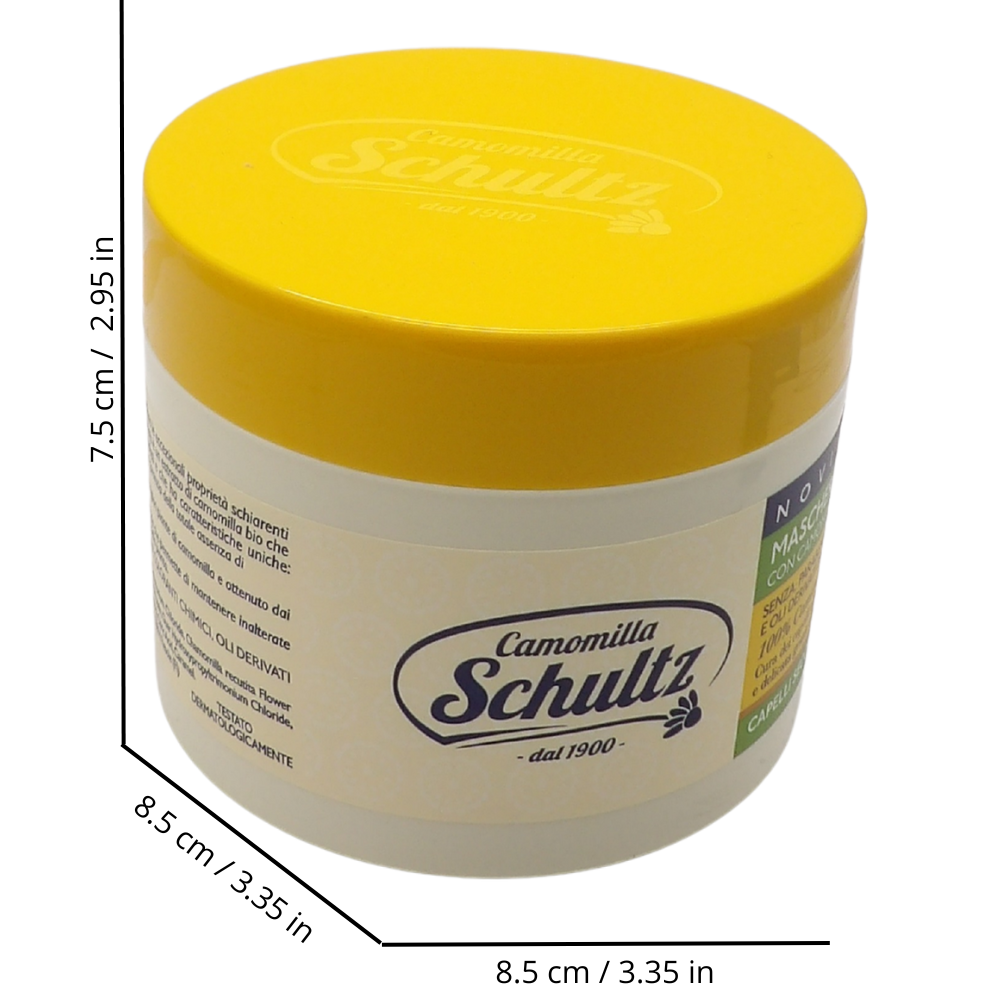 SCHULTZ Camomilla, Maschera Ristrutturante con Camomilla, Pappa Reale e Germe di Grano - 300 ml