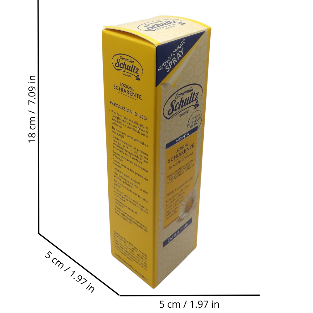 SCHULTZ Lozione Schiarente ad Azione Graduale, 100% Camomilla Bio per Capelli Chiari, 150ml