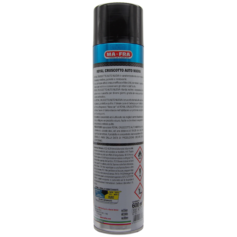 MA-FRA Spray Pulisci Cruscotto Royal Effetto Auto Nuova. Caratterizzato da Una Innovativa Formula Protettiva, Pulente e Rinnovante 600ml