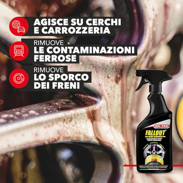 Ma-Fra, Fallout Iron Remover, Decontaminante Rapido, Elimina i Residui Ferrosi dalla Carrozzeria e Cerchi in Lega Auto, nel Formato da 500 ml