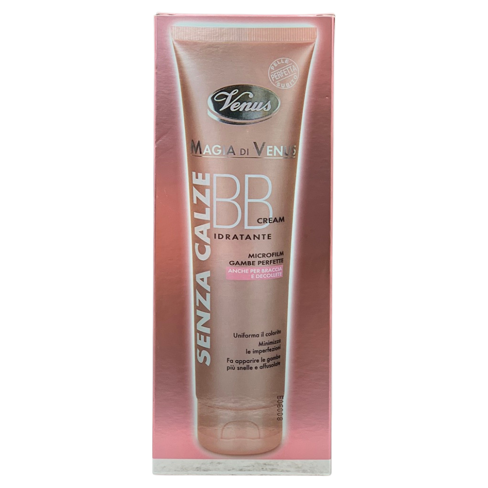 VENUS BB Cream Idratante, Senza Calze, Uniforma il Colorito, Minimizza le Imperfezioni, Fa Apparire le Gambe più Snelle e Affusolate, Anche per Braccia e Decollete 150ml