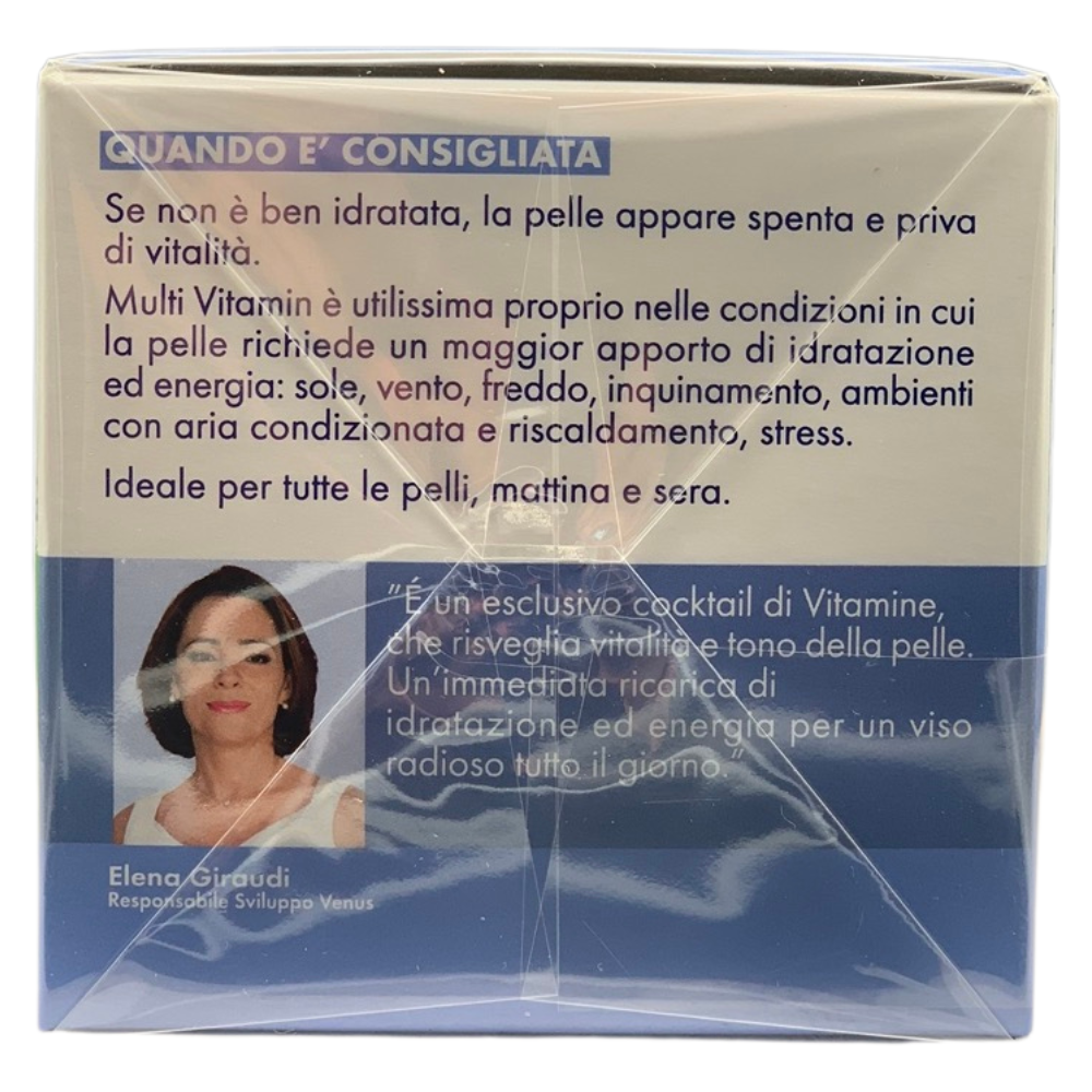 VENUS Crema Idratante+Energia AQUA24 MULTI VITAMIN, Per Una Pelle In Piena Salute e Vitalità. Con Una Straordinaria Infusione Di Vitamine 50ml