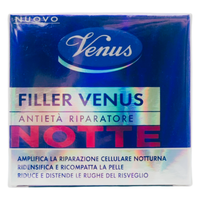VENUS Crema FILLER Antietà Riparatore Notte, Ridensifica e Ricompatta La Pelle. Riduce e Distende Le Rughe Del Risveglio 50ml