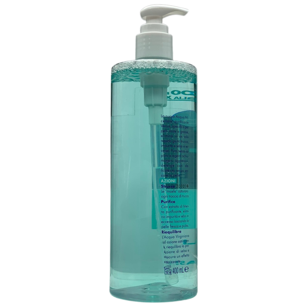 Acqua Micellare PURIFICANTE. Elimina Trucco, Sebo e Impurità. Per Viso, Occhi e labbra. Indicata Per Pelli Miste o Grasse