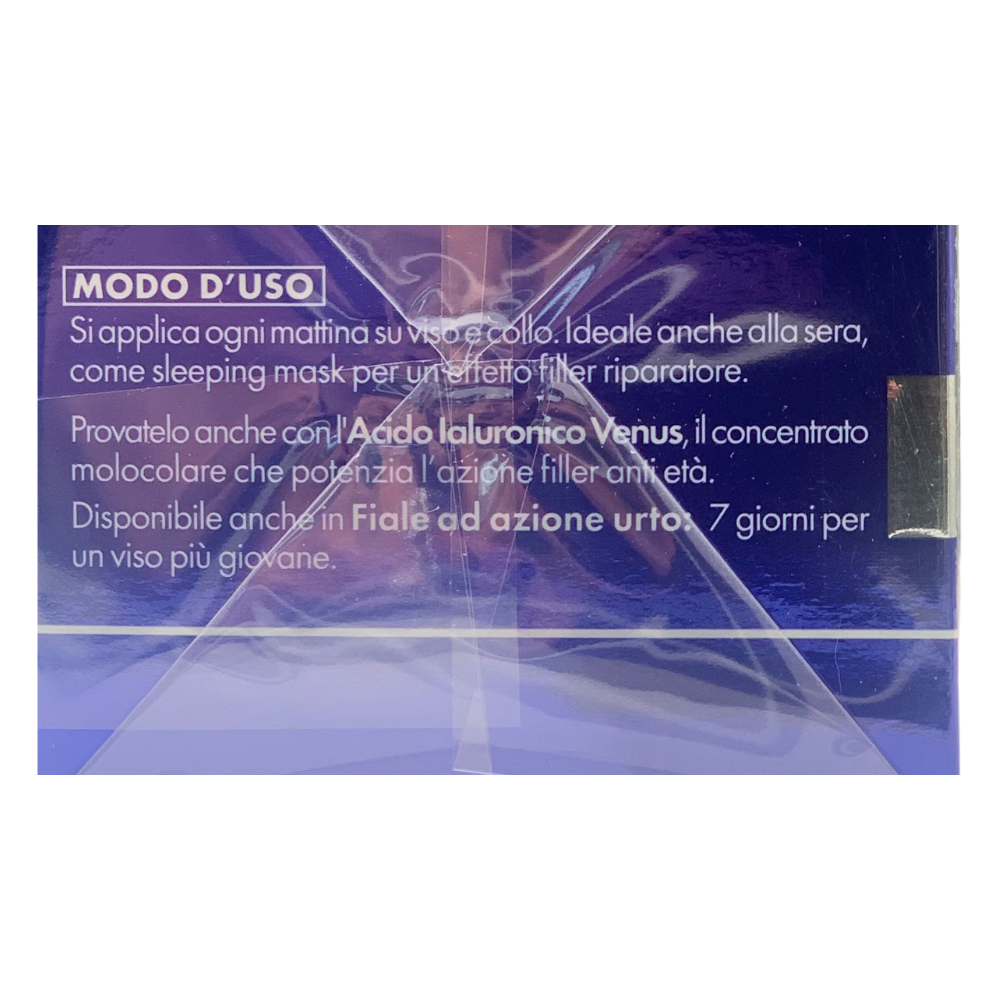 VENUS, Filler 3D Anti-Età Rimpolpante Quotidiano, Con Acido Ialuronico Tridimensionale, Ripara e Riempie Rughe, Ridisegna Contorni e Rassoda, Ideale dai 50 Anni, 50 ml, Clinicamente testato