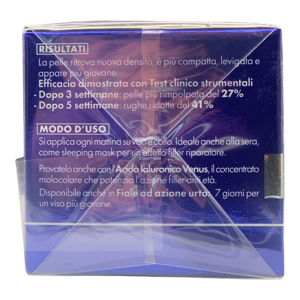 VENUS, Filler 3D Anti-Età Rimpolpante Quotidiano, Con Acido Ialuronico Tridimensionale, Ripara e Riempie Rughe, Ridisegna Contorni e Rassoda, Ideale dai 50 Anni, 50 ml, Clinicamente testato