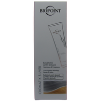 BIOPOINT Balsamo Anti-Giallo CROMATIX SILVER, Nutrizione e Protezione. Per Capelli Bianchi, Grigi e Biondi. Con Cover Pigment Technology Ed Estratto Di Malva 150ml