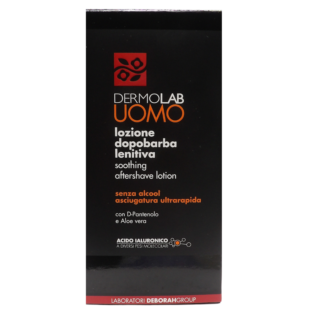 DERMOLAB UOMO Lozione Dopobarba Lenitiva e Rinfrescante, per Tutti i Tipi di Pelle, Effetto Emolliente e Rinfrescante, Previene gli Arrossamenti e Idrata il Viso, Dermatologicamente Testato, 120 ml