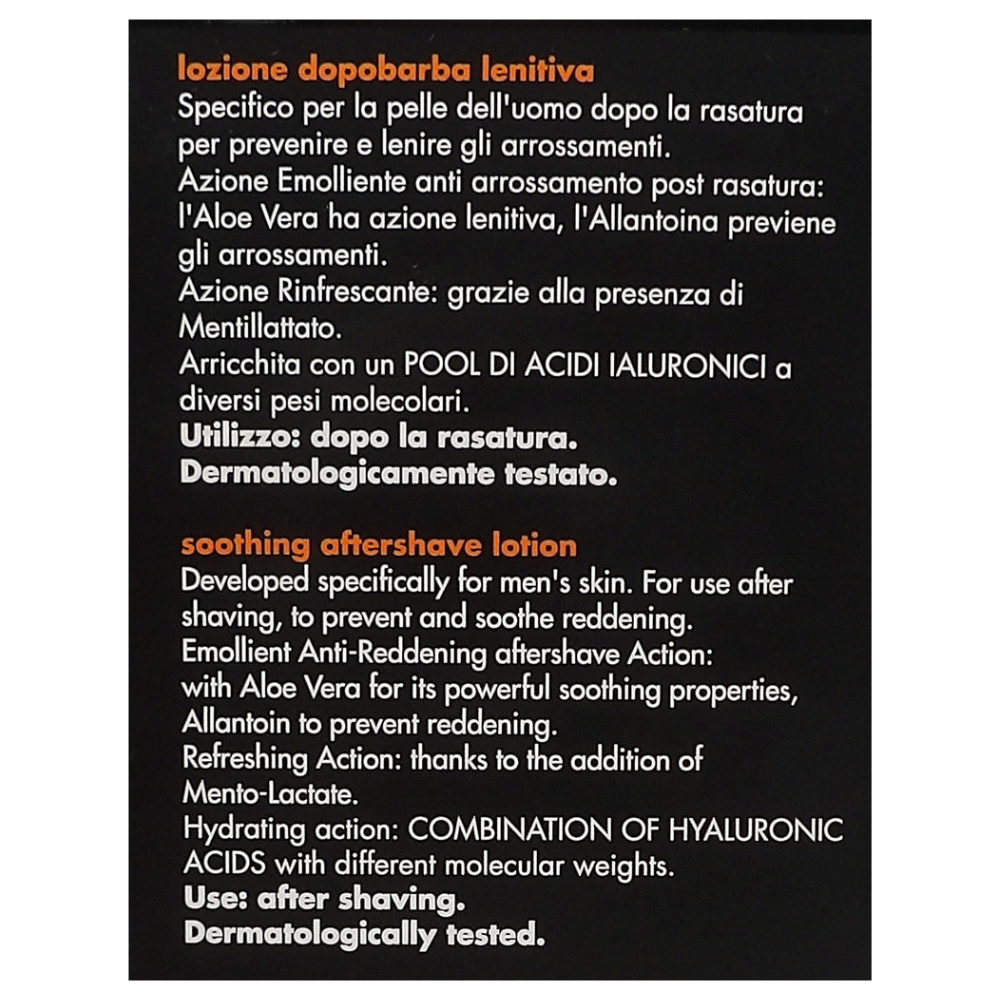 DERMOLAB UOMO Lozione Dopobarba Lenitiva e Rinfrescante, per Tutti i Tipi di Pelle, Effetto Emolliente e Rinfrescante, Previene gli Arrossamenti e Idrata il Viso, Dermatologicamente Testato, 120 ml