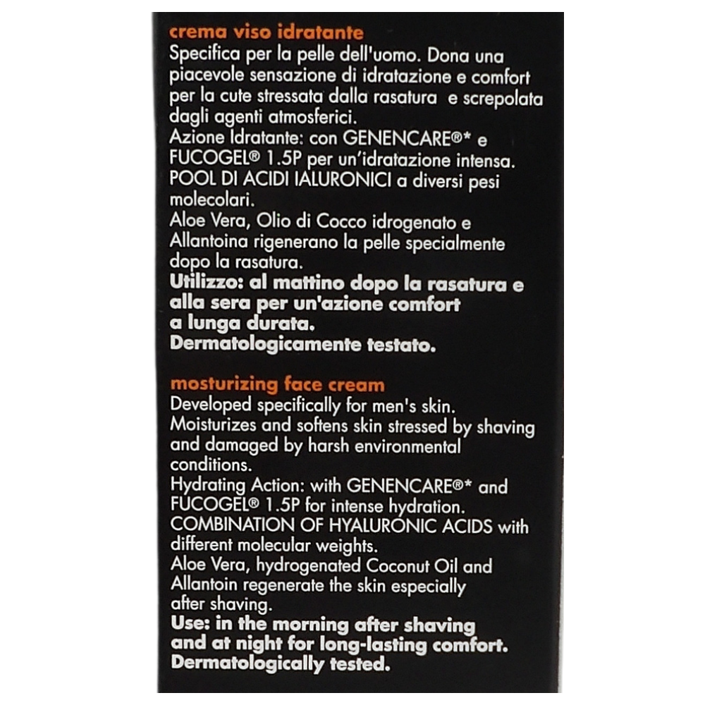 DERMOLAB UOMO Crema Viso Idratante, per Tutti i Tipi di Pelle, con Aloe Vera e Olio di Cocco Idrogenato, Effetto Idratante e Rigenerante, Previene l'Invecchiamento, Dermatologicamente Testato, 50 ml