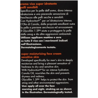 DERMOLAB UOMO Crema Viso Super Idratante, per Pelli Sensibili, con Acido Ialuronico e Olio di Canola, Effetto Protettivo, Previene Secchezza e Irritazioni, Dermatologicamente Testato, 50 ml