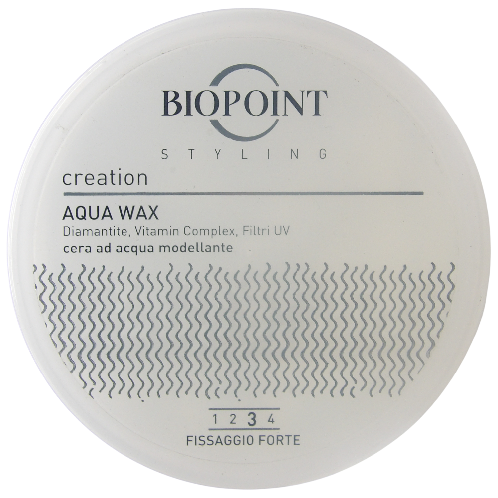 Biopoint Styling - Aqua Wax, Cera Modellante e Lucidante a Base d’Acqua, Fissaggio Forte, Azione Idratante e Fortificante, Ideale per Look Bagnati, 100 ml