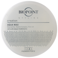 Biopoint Styling - Aqua Wax, Cera Modellante e Lucidante a Base d’Acqua, Fissaggio Forte, Azione Idratante e Fortificante, Ideale per Look Bagnati, 100 ml