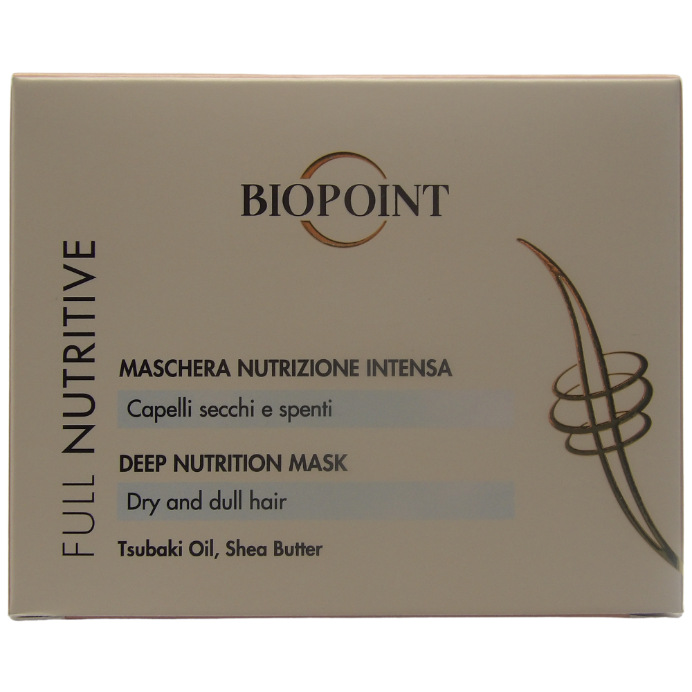 Biopoint Full Nutritive - Maschera Capelli Nutrizione Intensa, Azione Idratante e Rinforzante, Dona Morbidezza e Luminosità al Capello, 200 ml