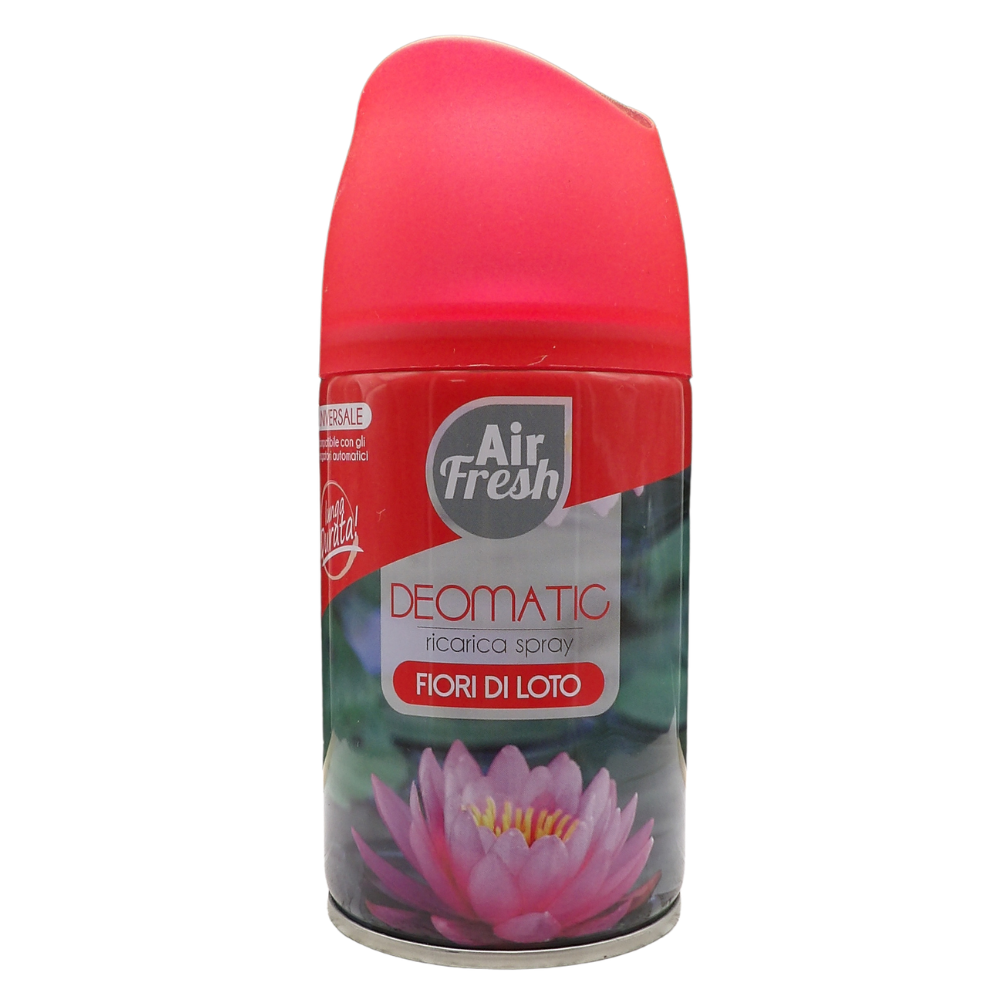 AIR FRESH Ricarica Spray Compatibile con gli Erogatori Automatici, Ideato per Donare ai Tuoi Ambienti un Piacevole Profumo, 250ml, Disponibile in Diverse Fragranze (Fiori di Loto) ASIN B0GT4TJKH8