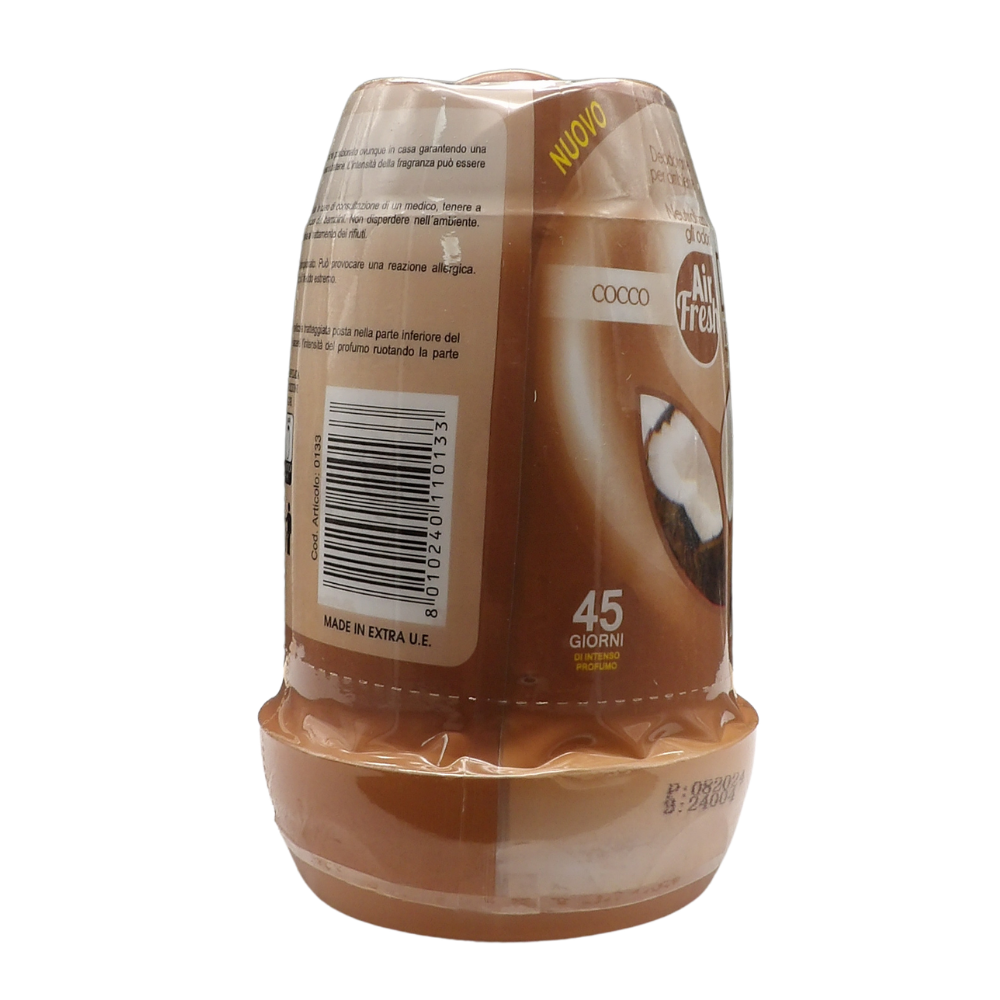 AIR FRESH Deodorante Per Ambiente DEO BREEZE Gel, Neutralizza Gli Odori. Disponibile In Diverse Varietà Di Fragranze, 45 Giorni Di Intenso Profumo 200g (COCCO)