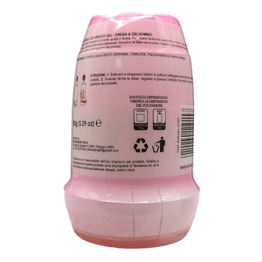 AIR FRESH Deodorante Per Ambiente DEO BREEZE Gel, Neutralizza Gli Odori. Disponibile In Diverse Varietà Di Fragranze, 45 Giorni Di Intenso Profumo 200g (FRESIA & GELSOMINO)