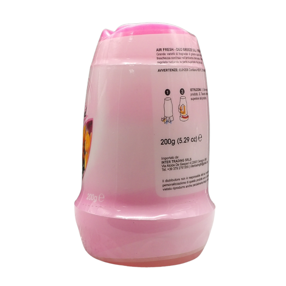AIR FRESH Deodorante Per Ambiente DEO BREEZE Gel, Neutralizza Gli Odori. Disponibile In Diverse Varietà Di Fragranze, 45 Giorni Di Intenso Profumo 200g (FRESIA & GELSOMINO)