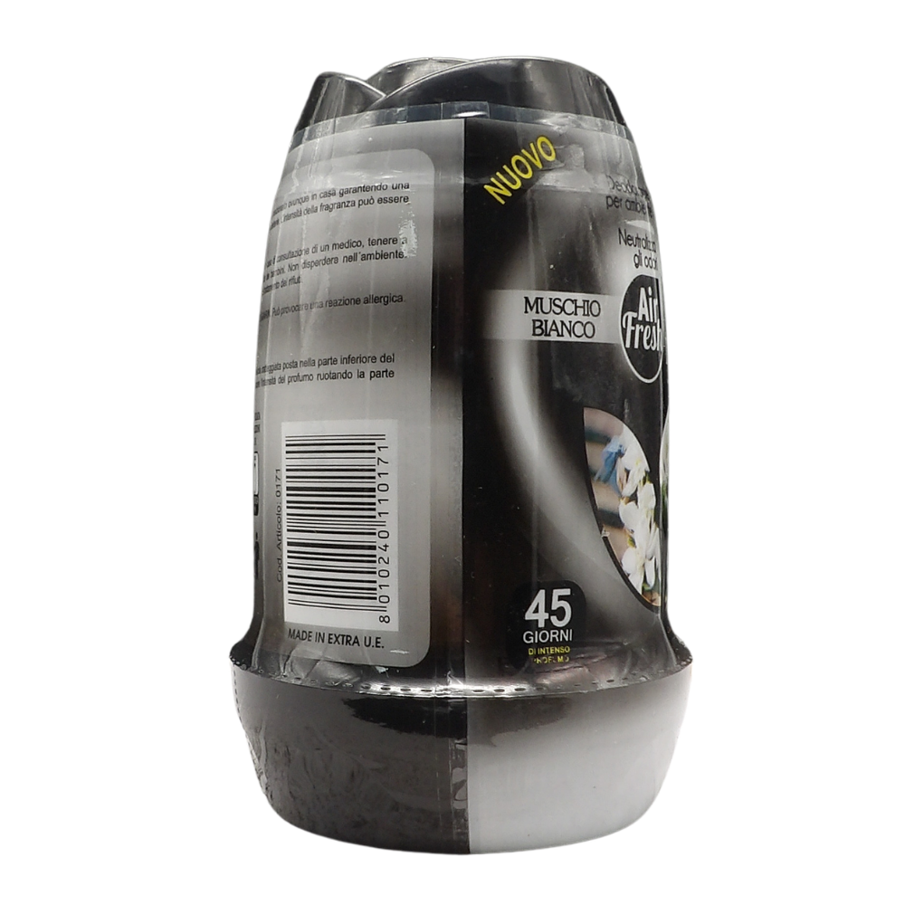 AIR FRESH Deodorante Per Ambiente DEO BREEZE Gel, Neutralizza Gli Odori. Disponibile In Diverse Varietà Di Fragranze, 45 Giorni Di Intenso Profumo 200g (MUSCHIO BIANCO)