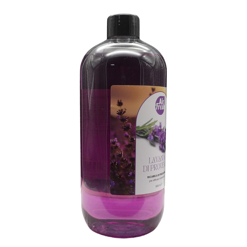 AIR FRESH Ricarica Per Diffusore a Bastoncini, Disponibile In Diverse Fragranze Corpose Ed Avvolgenti. Ideale Per Profumare Tutti Gli Ambienti 500ml (LAVANDA DI PROVENZA)