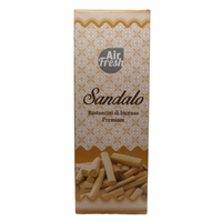 AIR FRESH Incenso Aromatico, Ottenuto Da Miscele Di Erbe, Cortecce, Fiori Ed Essenza Profumate. Ottimo Per Profumare Ambienti. Confezione Da 6 Astucci Da 20 Stick Ognuno (SANDALO)