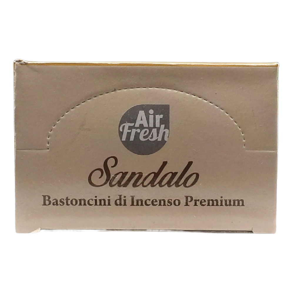 AIR FRESH Incenso Aromatico, Ottenuto Da Miscele Di Erbe, Cortecce, Fiori Ed Essenza Profumate. Ottimo Per Profumare Ambienti. Confezione Da 6 Astucci Da 20 Stick Ognuno (SANDALO)