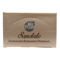 AIR FRESH Incenso Aromatico, Ottenuto Da Miscele Di Erbe, Cortecce, Fiori Ed Essenza Profumate. Ottimo Per Profumare Ambienti. Confezione Da 6 Astucci Da 20 Stick Ognuno (SANDALO)