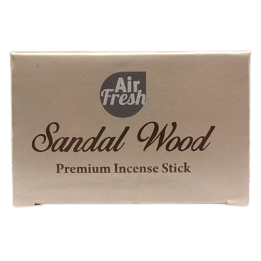 AIR FRESH Incenso Aromatico, Ottenuto Da Miscele Di Erbe, Cortecce, Fiori Ed Essenza Profumate. Ottimo Per Profumare Ambienti. Confezione Da 6 Astucci Da 20 Stick Ognuno (SANDALO)