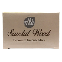 AIR FRESH Incenso Aromatico, Ottenuto Da Miscele Di Erbe, Cortecce, Fiori Ed Essenza Profumate. Ottimo Per Profumare Ambienti. Confezione Da 6 Astucci Da 20 Stick Ognuno (SANDALO)