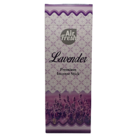 AIR FRESH Incenso Aromatico, Ottenuto Da Miscele Di Erbe, Cortecce, Fiori Ed Essenza Profumate. Ottimo Per Profumare Ambienti. Confezione Da 6 Astucci Da 20 Stick Ognuno (LAVANDA)
