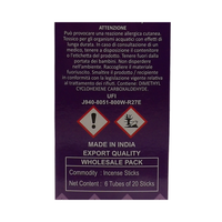 AIR FRESH Incenso Aromatico, Ottenuto Da Miscele Di Erbe, Cortecce, Fiori Ed Essenza Profumate. Ottimo Per Profumare Ambienti. Confezione Da 6 Astucci Da 20 Stick Ognuno (LAVANDA)