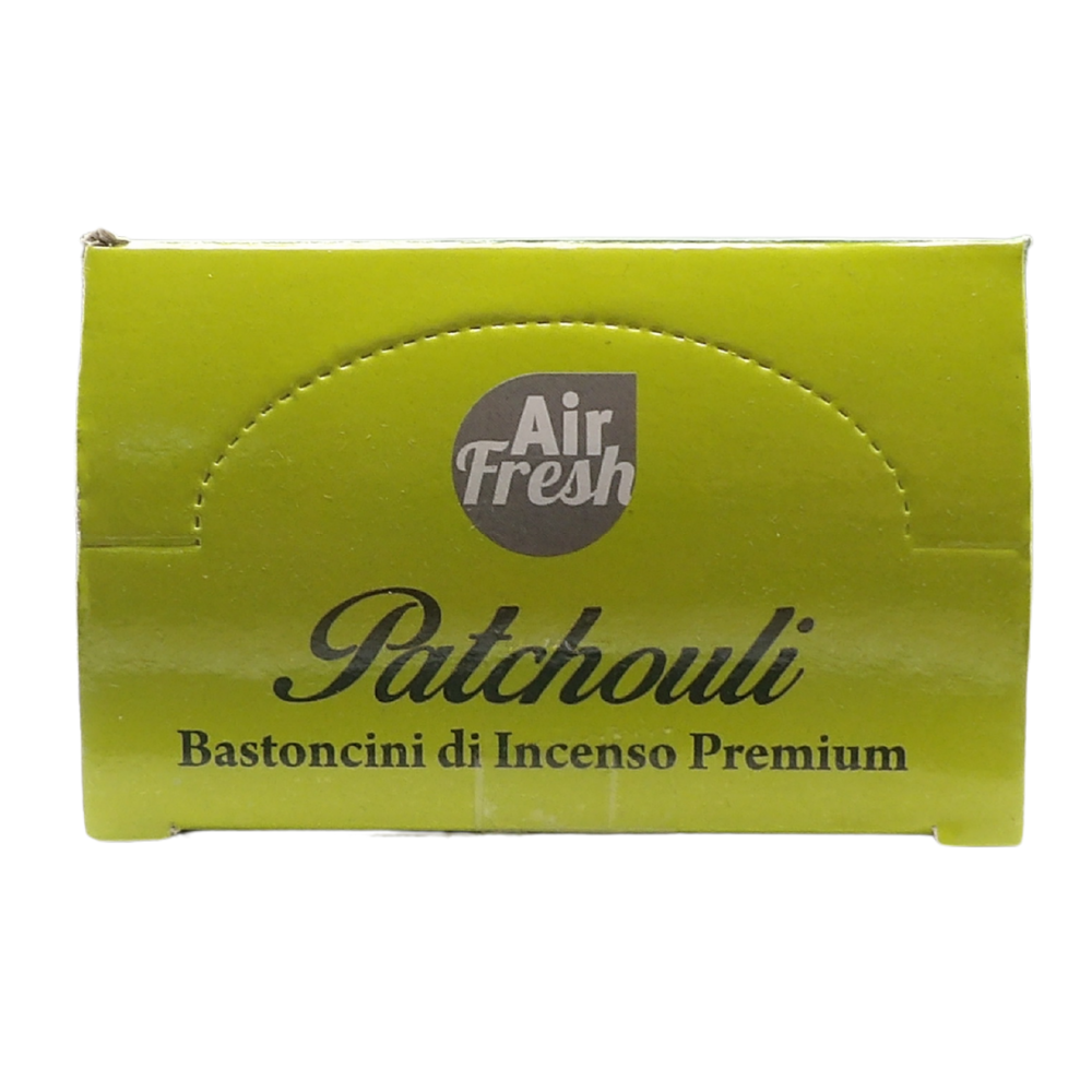 AIR FRESH Incenso Aromatico, Ottenuto Da Miscele Di Erbe, Cortecce, Fiori Ed Essenza Profumate. Ottimo Per Profumare Ambienti. Confezione Da 6 Astucci Da 20 Stick Ognuno (PATCHOULI)