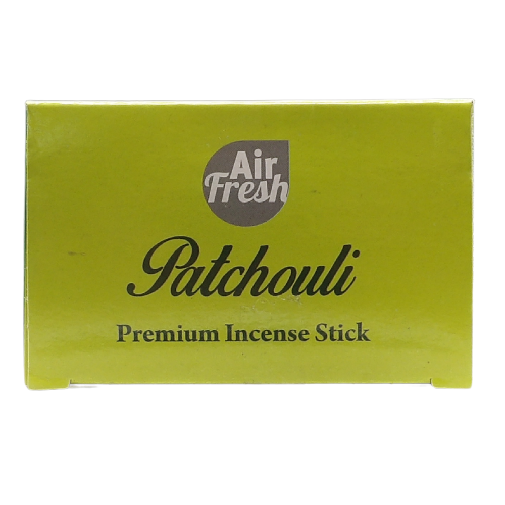 AIR FRESH Incenso Aromatico, Ottenuto Da Miscele Di Erbe, Cortecce, Fiori Ed Essenza Profumate. Ottimo Per Profumare Ambienti. Confezione Da 6 Astucci Da 20 Stick Ognuno (PATCHOULI)