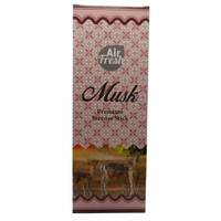 AIR FRESH Incenso Aromatico, Ottenuto Da Miscele Di Erbe, Cortecce, Fiori Ed Essenza Profumate. Ottimo Per Profumare Ambienti. Confezione Da 6 Astucci Da 20 Stick Ognuno (MUSCHIO)