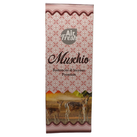 AIR FRESH Incenso Aromatico, Ottenuto Da Miscele Di Erbe, Cortecce, Fiori Ed Essenza Profumate. Ottimo Per Profumare Ambienti. Confezione Da 6 Astucci Da 20 Stick Ognuno (MUSCHIO)