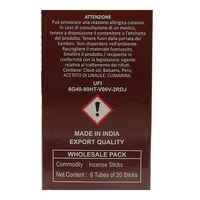 AIR FRESH Incenso Aromatico, Ottenuto Da Miscele Di Erbe, Cortecce, Fiori Ed Essenza Profumate. Ottimo Per Profumare Ambienti. Confezione Da 6 Astucci Da 20 Stick Ognuno (MUSCHIO)