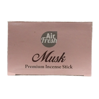 AIR FRESH Incenso Aromatico, Ottenuto Da Miscele Di Erbe, Cortecce, Fiori Ed Essenza Profumate. Ottimo Per Profumare Ambienti. Confezione Da 6 Astucci Da 20 Stick Ognuno (MUSCHIO)
