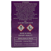 AIR FRESH Incenso Aromatico, Ottenuto Da Miscele Di Erbe, Cortecce, Fiori Ed Essenza Profumate. Ottimo Per Profumare Ambienti. Confezione Da 6 Astucci Da 20 Stick Ognuno (ROSMARINO)