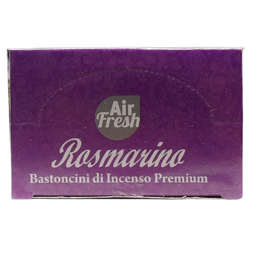 AIR FRESH Incenso Aromatico, Ottenuto Da Miscele Di Erbe, Cortecce, Fiori Ed Essenza Profumate. Ottimo Per Profumare Ambienti. Confezione Da 6 Astucci Da 20 Stick Ognuno (ROSMARINO)