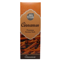 AIR FRESH Incenso Aromatico, Ottenuto Da Miscele Di Erbe, Cortecce, Fiori Ed Essenza Profumate. Ottimo Per Profumare Ambienti. Confezione Da 6 Astucci Da 20 Stick Ognuno (CANNELLA)