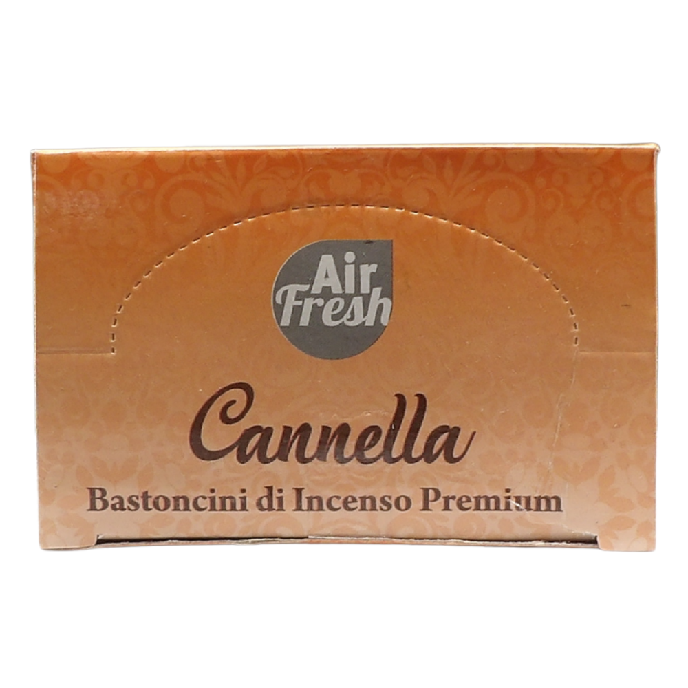 AIR FRESH Incenso Aromatico, Ottenuto Da Miscele Di Erbe, Cortecce, Fiori Ed Essenza Profumate. Ottimo Per Profumare Ambienti. Confezione Da 6 Astucci Da 20 Stick Ognuno (CANNELLA)