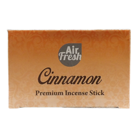 AIR FRESH Incenso Aromatico, Ottenuto Da Miscele Di Erbe, Cortecce, Fiori Ed Essenza Profumate. Ottimo Per Profumare Ambienti. Confezione Da 6 Astucci Da 20 Stick Ognuno (CANNELLA)