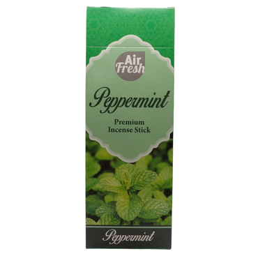 AIR FRESH Incenso Aromatico, Ottenuto Da Miscele Di Erbe, Cortecce, Fiori Ed Essenza Profumate. Ottimo Per Profumare Ambienti. Confezione Da 6 Astucci Da 20 Stick Ognuno (MENTA PIPERITA)