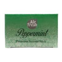 AIR FRESH Incenso Aromatico, Ottenuto Da Miscele Di Erbe, Cortecce, Fiori Ed Essenza Profumate. Ottimo Per Profumare Ambienti. Confezione Da 6 Astucci Da 20 Stick Ognuno (MENTA PIPERITA)